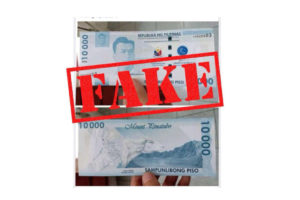 Fake Php10, 000 Bill