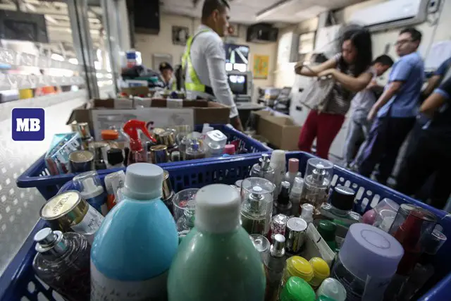 MRT-3 and LRT-2 lifts the liquid ban temporarily